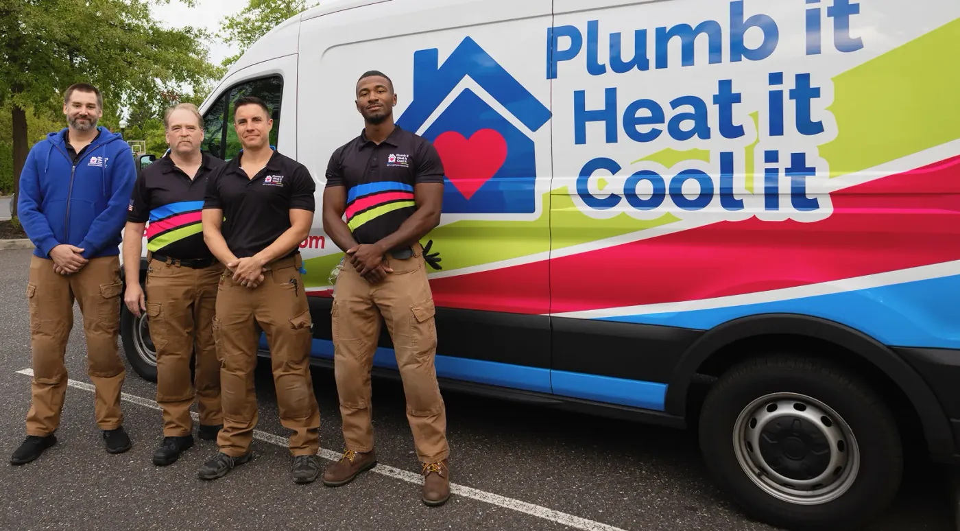 Plumb it Heat it Cool it technicians serving Montgomery and Bucks County